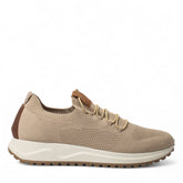 Italian Men Beige Cloth Shoes #4999